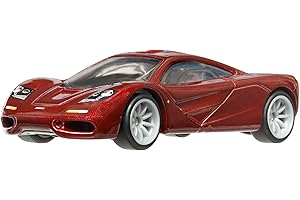 Hot Wheels Premium Car Culture Circuit Legends Toy Vehicle, 1:64 Scale Die-Cast McLaren F1 for Collectors, Real Riders Tires, Metal/Metal