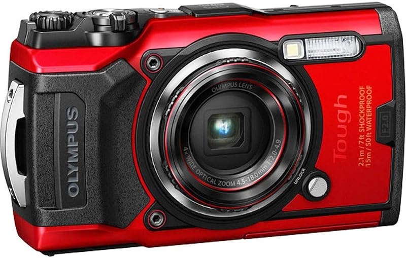 Olympus Tough TG-6 Red Action Camera 12MP 4K 120fps Wi-Fi Wide-Angle Zoom