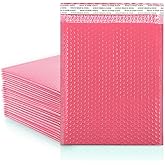 Koja 10 X 13” Padded Bubble Mailers. Quality Mailing and Shipping Envelopes and Bags with 10 X 12" Usable Size. Extra-thick Padding. Fast and Easy Self-seal Envelope 25-Pack. (Pink)