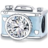 WOSTU 925 Sterling Silver Coffee Cup Camera Bead Charm for Women fit Charm Bracelets Birthday Mothers Day Jewelry Personalized Gift