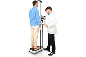 Adamson M1 Medical Digital Scale – 440 lb / 200 kg Capacity – BMI & Weight Measurement with Height – Professional for Home, Hospital, & Physicians – Heavy Duty