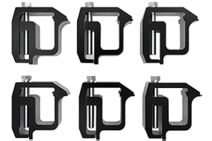 iFJF Mounting Clamps Truck Caps Camper Shell Powder-Coated Replacement for Chevy Silverado Sierra 1500 2500 3500, Dakota Ram 1500 2500 3500,F150 F250 Set of 6 (black)