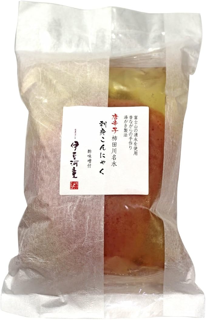 Amazon 昔ながらの手作り 刺身こんにゃく 唐辛子 300ｇ 酢味噌付 伊豆河童 こんにゃく 通販