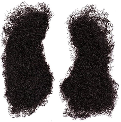 Fancy Dress Party Costume Fake Facial Hair Mutton Chops Thick Sideburns Black