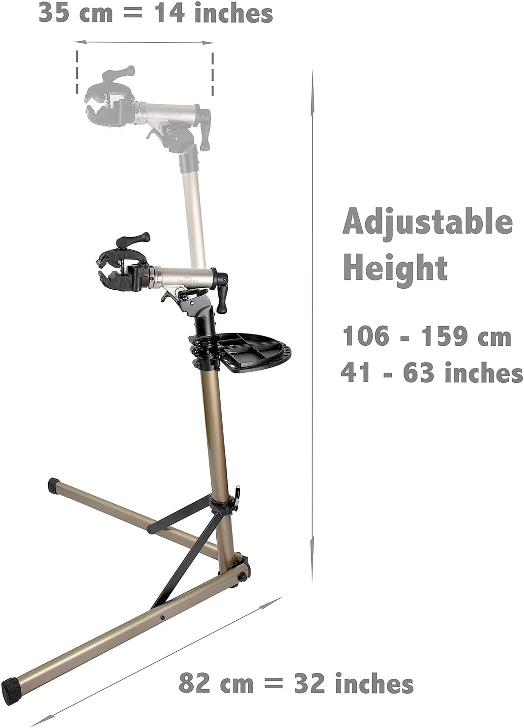 Bikehand E Bike Repair Stand (Max 110 lbs)-Heavy Duty- Home Portable Bicycle Mechanics Workstand - Great for EBIKE Mountain Bikes and Road Bikes Maintenance : Sports & Outdoors