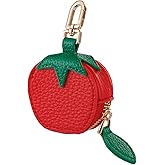 Giltnio Fruit Coin Purse Bag Charm Keychain, Mini Charm Kawaii Leather Coin Purse Pouch Holder for Airtag Handbag Tote Wallet