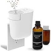USMLMOOT Plug-in Wall Diffuser | Waterless Essential Oil Aroma Diffuser | Portable Mini Home Scent Machine for Large Room | Aromatherapy Kit with 100ml Oil & Refill Bottle | White | Gift
