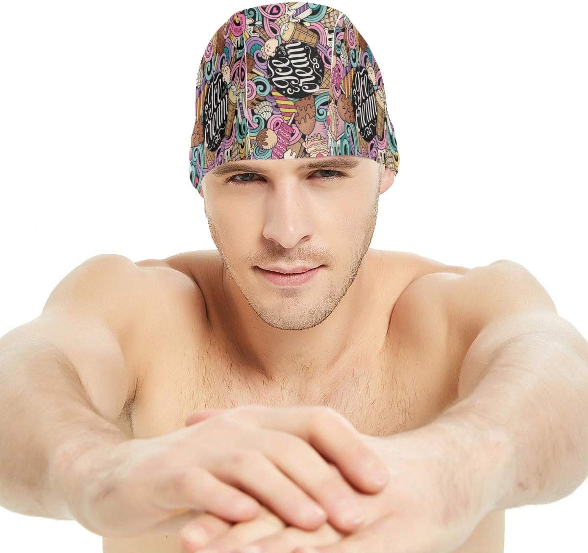 Lanswim Swim Cap for Women/Men，Waterproof Hair Swimming Caps Special Printed Adults Comfortable Fit Swimming Cap for Hummingbird Watercolor : Sports & Outdoors