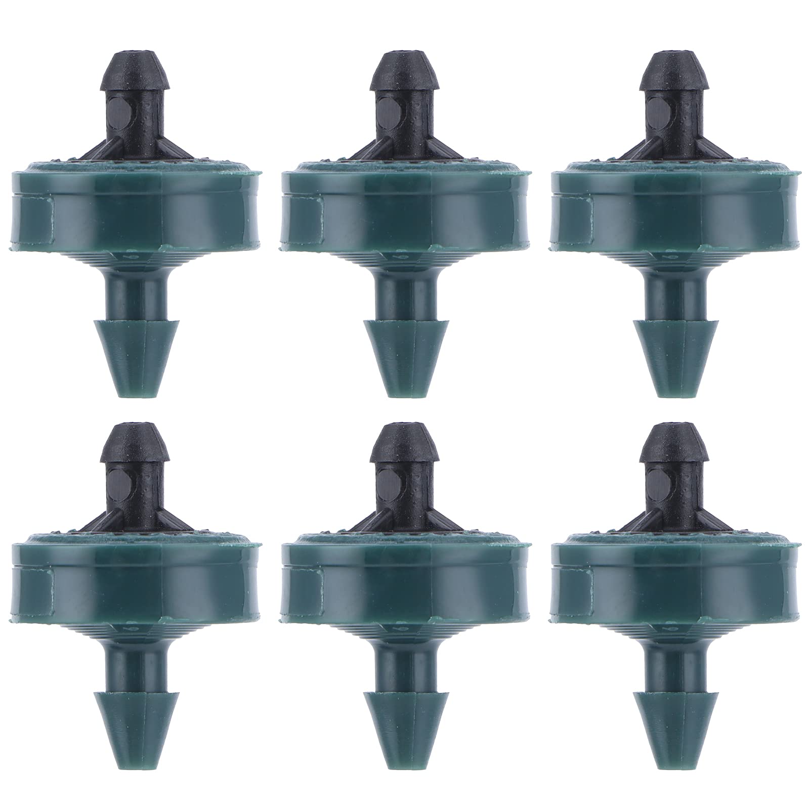 Uadme Adjustable Micro Drippers,100Pcs 8L Pressure Compensating Dripper,4/7 Hose Horticultural Irrigation Micro Drip Misting Nozzle Watering Sprinkler Kit for Plants Lawn Water Irrigation System