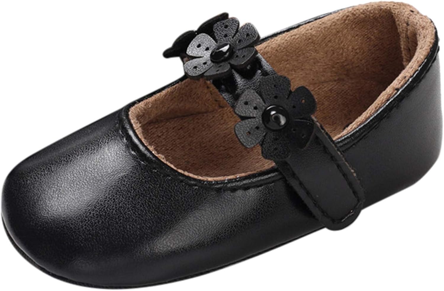 Infant Baby Girls Leather First Walking Shoes Soft Sole