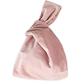 Anopo Small Knot Bag for Women Velvet Wristlet Purse Elegant Clutch Evening Bag Wrist Pouch