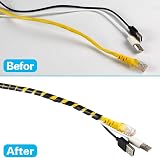 GTIWUNG 15M Black Cable Tidy Wrap Management System 6mm Cutable Flexible Spiral view 4