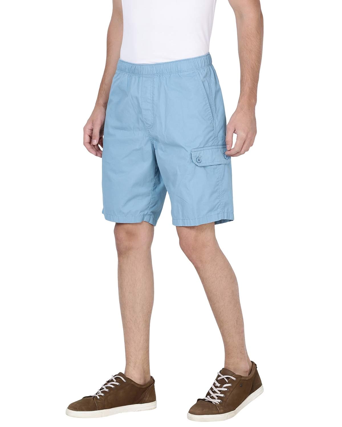light blue cotton shorts