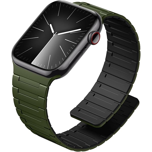 Amazon.com: Apple Watch Band - Leather Link (45mm) - Ink - M