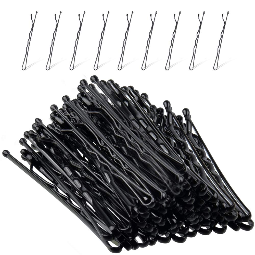 Bobby Pins, MORGLES 120pcs Black Hair Grips Hair Clips for Styling Women with Box, 5cm/2in