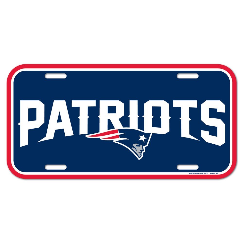 NFL New England Patriots License Plate, Team Color, One Size — image 1