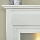 Adam Honley Fireplace Pure White Grey Oslo Electric Stove Black 48 Inch view 5