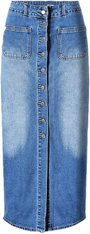 denim maxi skirt amazon