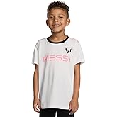 Messi Boys' Lifestyle Short Sleeve Top, Loose-Fit Shirt with Logo, Comfortable, All-Day Wear