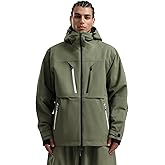 GSOU SNOW Men's Ski Jacket Waterproof Snowboard Jackets Windproof Baggy Snowboarding Coat Winter Outdoor Sports Snow Hooded