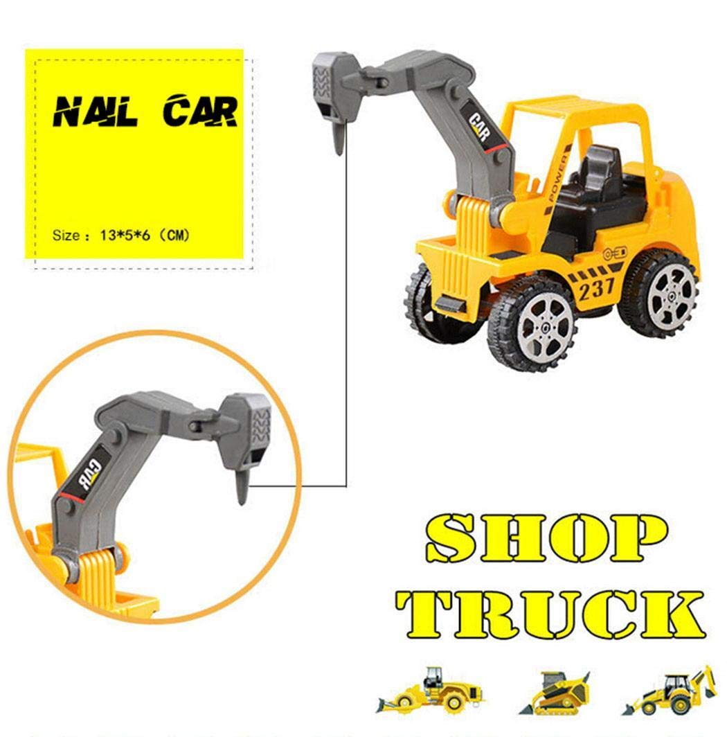 Sisaki 6 Unids Construcción Vehículo Camión Push Ingeniería Toy Cars Niños Juguetes para Niños