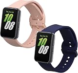 kwmobile 2x Straps for Samsung Galaxy Fit 3 - Silicone Replacement Bands Dark view 8