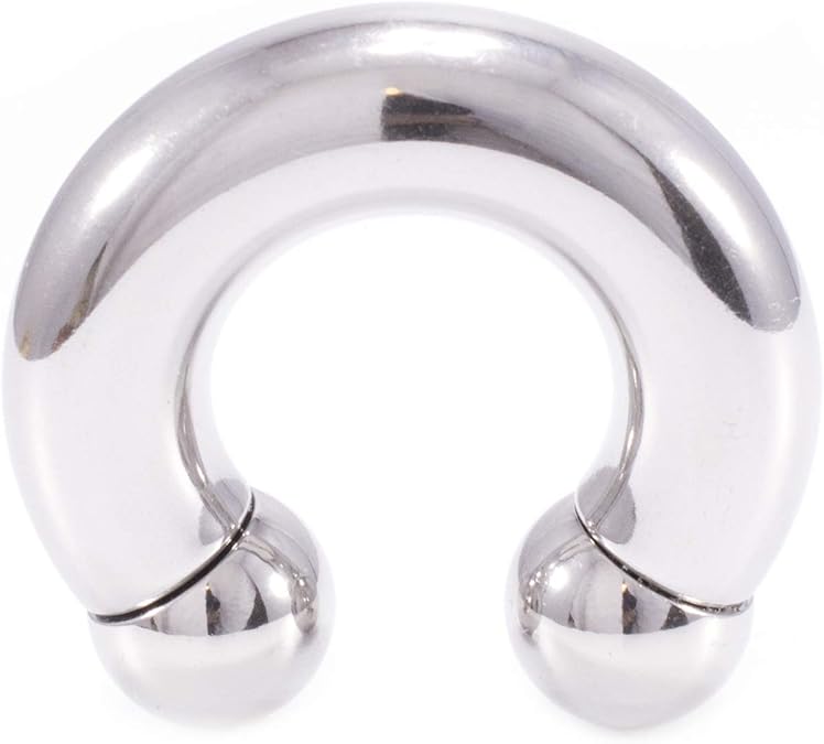 Horseshoe Circular Piercing Barbell with Internally Threaded Balls