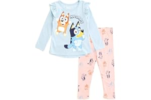 Bluey Girls T-Shirt and Leggings Outfit Set Toddler to Big Kid Sizes (2T - 10-12)