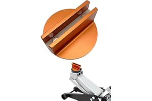 FYWZ Universal Magnetic Jack Pad, Aluminum Grooved Magnetic Jacking Puck Orange Large Slotted Universal Magnetic Jack Pad Weld Frame Rail Adapter for Sub-Frame Vehicle Floor Jack (Orange-1 Pack)