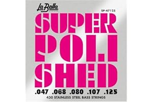 La Bella SP-47125 Super Polished Stainless Steel Bass 5-String Set 47-125