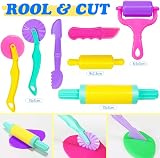 Jiosdo 22 Pcs Dough Tools Set for Kids Clay Extruders Rollers Molds with Bag view 3