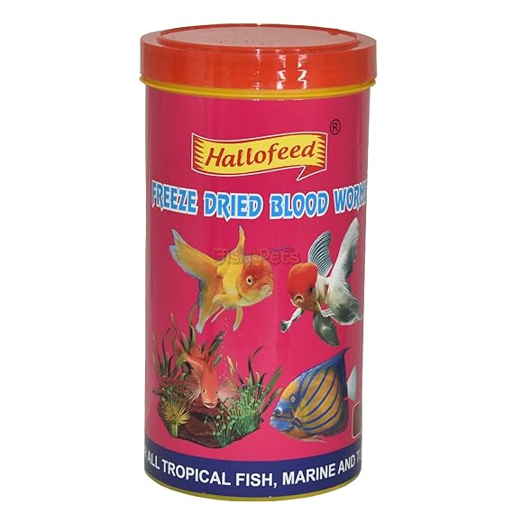 Buy Hallofeed Freeze Dried Blood Worms Fish Food 55 GMS Online at Low