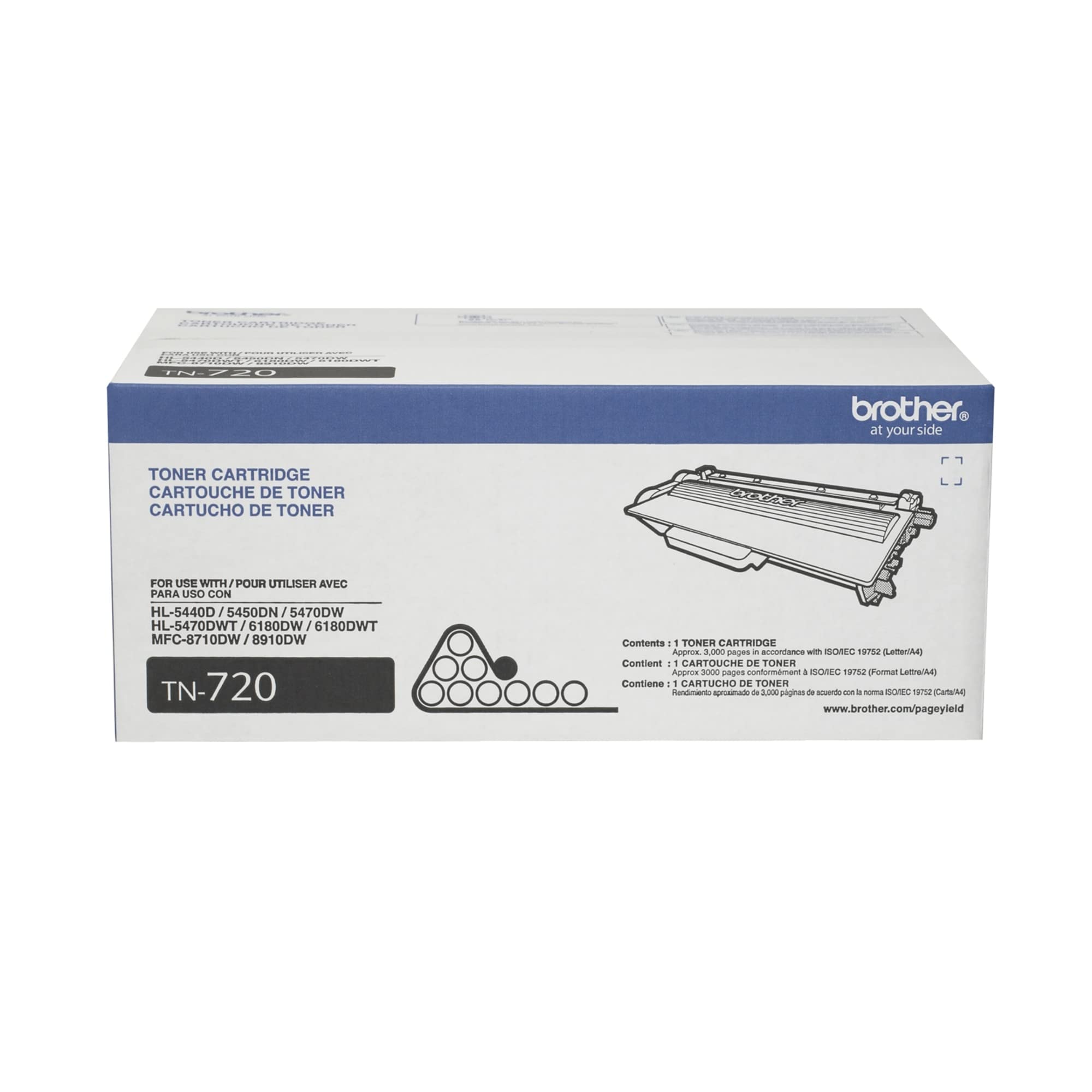 Brother Printer TN720 Toner Cartridge Black