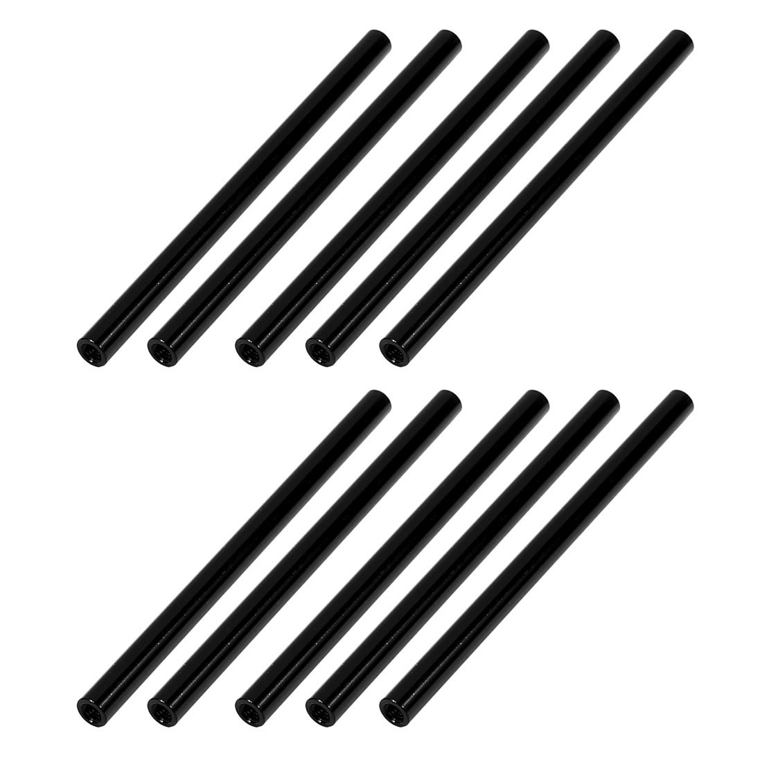 Sourcingmap 10Pcs M3 x 80mm Round Aluminum Column Alloy Standoff Spacer Stud Fastener for Quadcopter Black