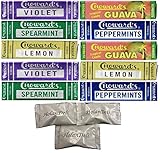 (Pack of 10) Chowards Mint Candies 5 Flavor Sampler Bundle. Violet, Guava, Peppermint, Lemon, Spearmint. Includes Exclusive HolanDeli Mints.