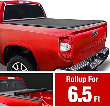 Maxmate Roll Up Truck Bed Tonneau Cover Works 2007 2013 Toyota Tundra Fleetside 6 5 Bed Models Without The Deckrail System Tonneau Covers Amazon Canada