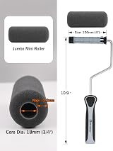 4 inch Foam Mini Paint Roller Set 5 Pack Walls Cabinets Furniture view 2