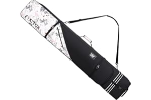 FIXITOK Snowboard & Ski Bag for Air Travel, Waterproof Full Padded Snowboard Bag Fit Board, Boots, Clothes, Helmet and Gear, Adjustable Length Ski Bag(157CM-181CM)