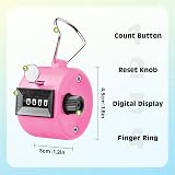 SDARMING Colour Counters Tally 4-Digit Clicker ABS Handheld Counter view 5