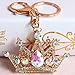 Bolbove Shiny Queen Crown Keychain Crystal Blingbling Keyring Rhinestones Purse Pendant Handbag Charm (Colorful)