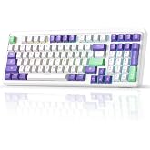 TECKNET Mechanical Keyboard,Tri-Mode Hot Swappable 96% Compact Keyboard | Tri-mode BT5.0/2.4G/USB-C,RGB backlit,pre-lubed switches,96% layout,works with PC,Laptop and Mac for gaming and office