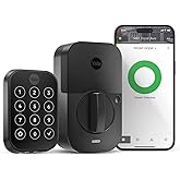Yale Assure Lock 2 with Wi-Fi, Black Connected Keypad Smart Lock for Front Door or Back, Door lock with Code and Back-Up Key,