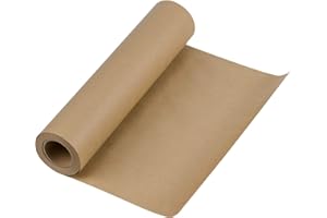 RUSPEPA Brown Kraft Paper Roll, 12"x 1200"(100'), Crafts Kraft Paper for Gift Wrapping, Poster Bulletin Board Arts Crafts, Bouquet Flower Wrapping, Table Covering Packing Shipping Dunnage & Parcel