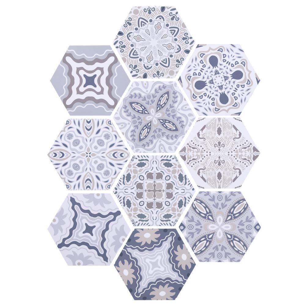 hong Wall Stickers, Floor Stickers, Non-toxic Tile Stickers, Non-Slip Hexagonal Kitch Wall Decor for Bathroom Home Decoration