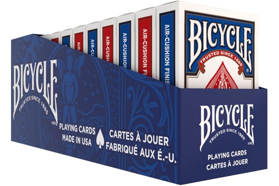 Bicycle Standard Rider Back Playing Cards, Poker Size, 12 Pack, Classic Decks of Cards for Poker, Blackjack, Casino Games & Family Game Night