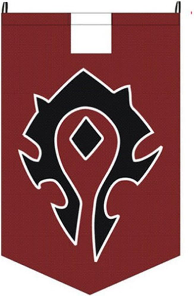 Magabee World of Warcraft Horde Alliance Badge Banner Flag Orc Emblem Poster (Red)