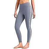 Colorfulkoala Women's Dreamlux No Front Seam High Waist Yoga Leggings with Contrast Trim 25" Inseam