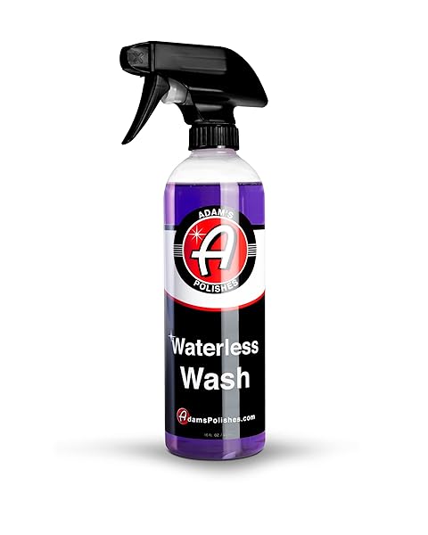 ADAM’S POLISHES WATERLESS WASH (16OZ) – CAR CLEANING CAR WASH SPRAY FOR CAR DETAILING | SAFE ULTRA SLICK LUBRICATING FORMULA, BOAT, MOTORCYCLE, RV | NO GARDEN HOSE, WASH SOAP OR FOAM CANNON NEEDED