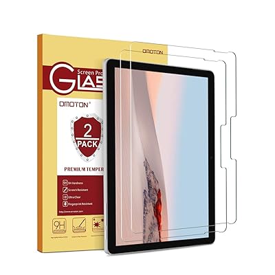 2 Pack] Surface Go 2 Screen Protector, OMOTON 9H Hardness HD Tempered Glass Screen Protector for Microsoft Surface Go 2 10.5 inch (2020 Released) / Surface Go 10 inch (2018 Released)