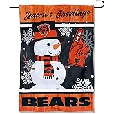 Chicago Bears Holiday Winter Snow Garden Flag Double Sided Banner